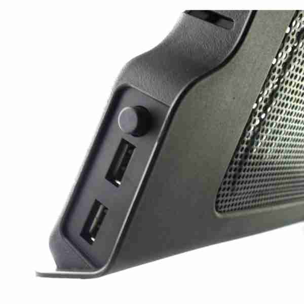 Cooler pad 12-15" 2xUSB, ΟΕΜ, Μαύρο - Image 3