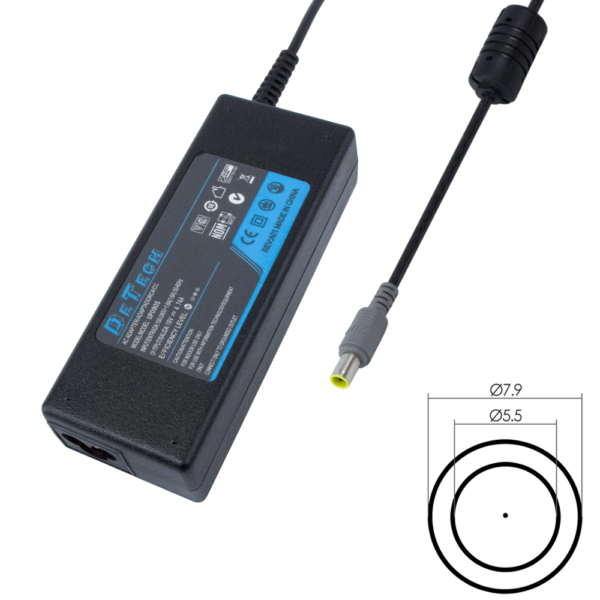 DeTech Τροφοδοτικό Ρεύματος για IBM 65W 20V/3.25A 7.9*5.5 with pin Inside