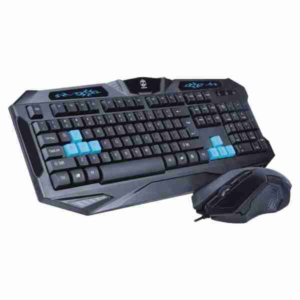 Ενσύρματο Σετ Gaming ποντίκι και πληκτρολόγιο ZornWee GuildWars, Μαύρο