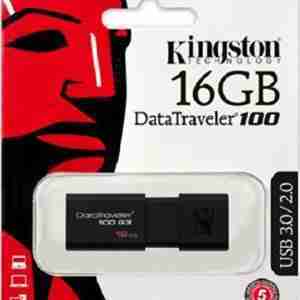 USB STICK KINGSTON DATATRAVELER 100 G3, USB 3.0, 16GB, BLACK