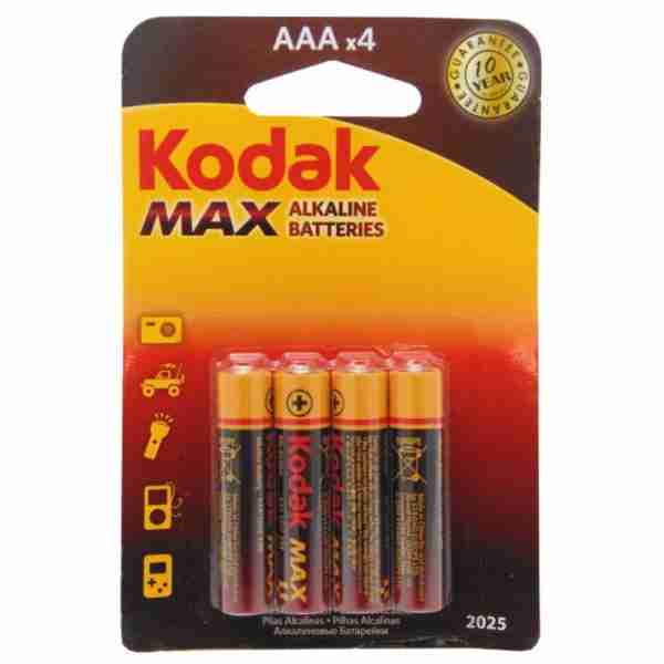 kodak max alkaline aaa 4 pack 4040 p
