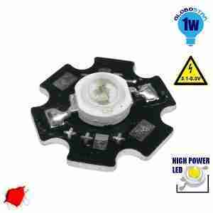 Υψηλής Ισχύος Led 1 Watt Star Κόκκινο GloboStar 47041