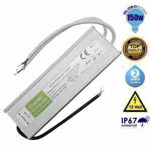 Αδιάβροχο IP68 Τροφοδοτικό 150 Watt 12 Volt DC GloboStar 85840