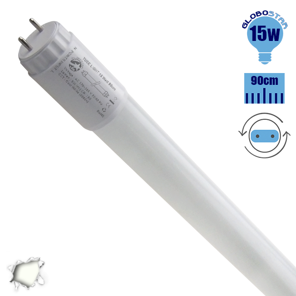 01bf65 globostar led tube glass T8 15w 90cm nw