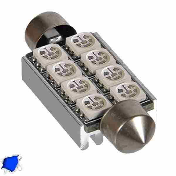 Σωληνωτός LED 42mm Can Bus με 8 SMD Μπλε GloboStar 81650