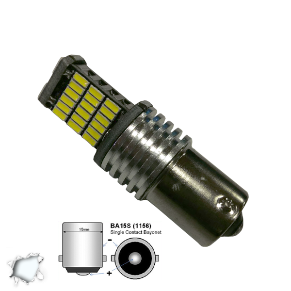 Λαμπτήρας 1156 45 SMD 4014 Can Bus 12v Ψυχρό 6000k GloboStar 04460
