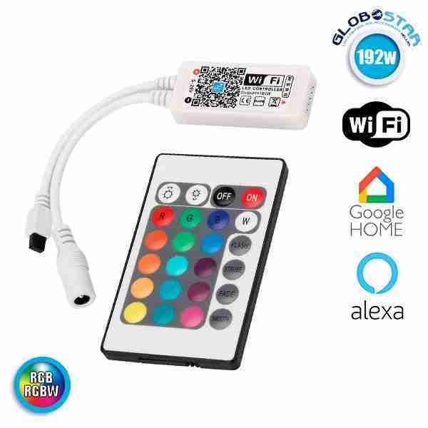 Ασύρματο Smart Home WiFi LED Controller RGB & RGBW 192 Watt 5 έως 28 Volt GloboStar 04039