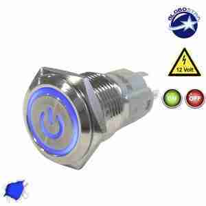 Διακοπτάκι LED ON/OFF 12 Volt DC Μπλε GloboStar 05059