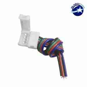 Μονός Connector 10mm 15cm Για Ταινία LED RGB 7.2 & 14.4 Watt GloboStar 91550