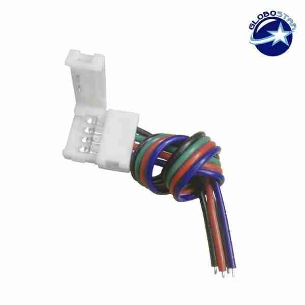 Μονός Connector 10mm 15cm Για Ταινία LED RGB 7.2 & 14.4 Watt GloboStar 91550