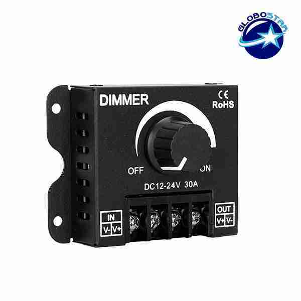 Εξωτερικό Dimmer Knob 12-24 Volt 30 Ampere 360/720 Watt GloboStar 50041