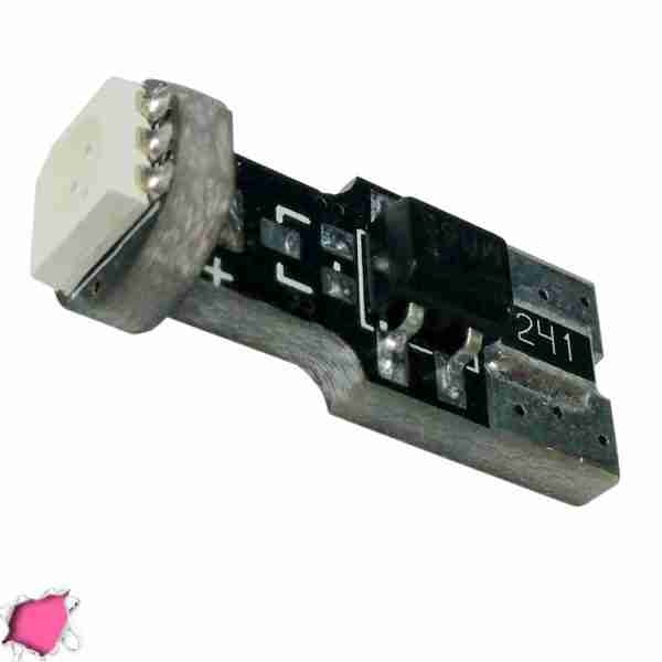 Λαμπτήρας LED T10 Can Bus με 1 SMD 5050 Φούξια GloboStar 11151