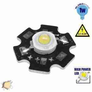 Υψηλής Ισχύος Led 1 Watt Star Θερμό Λευκό GloboStar 47040