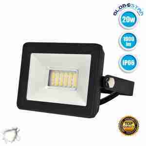 Προβολέας LED Slim Pad 20 Watt 230v Φυσικό Λευκό 4500k IP66 GloboStar 11142