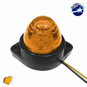 LED Πλευρικά Φώτα Όγκου Φορτηγών BULLET IP66 6 SMD 24 Volt Πορτοκαλί GloboStar 75484