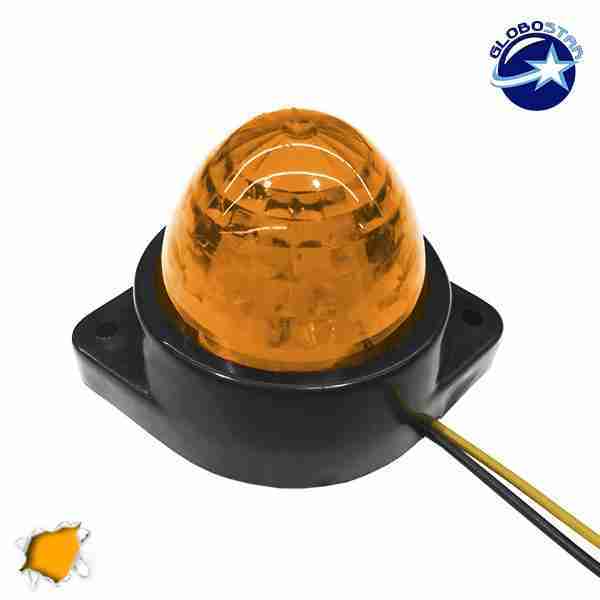 LED Πλευρικά Φώτα Όγκου Φορτηγών BULLET IP66 6 SMD 24 Volt Πορτοκαλί GloboStar 75484