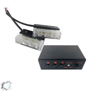 LED 2 x 1 12-24 Volt DC Strobo Άσπρο
