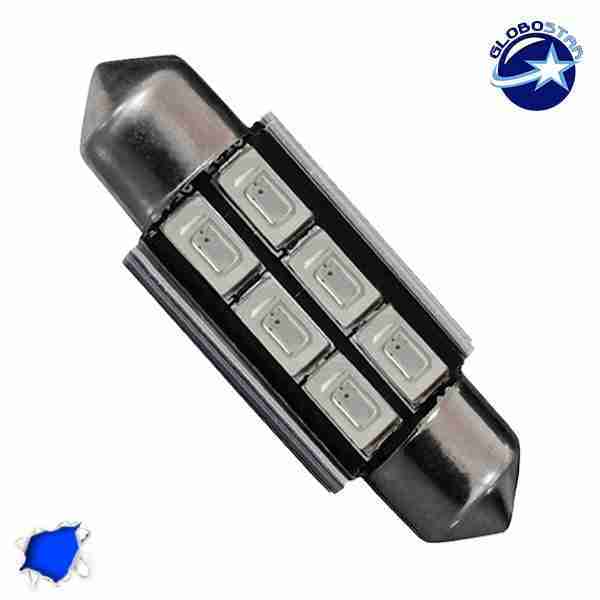Σωληνωτός LED 42mm Can Bus με 6 SMD 5630 Μπλε GloboStar 40166