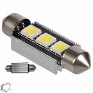 Σωληνωτός LED 39mm Can Bus με 3 SMD Ψυχρό Λευκό GloboStar 47440