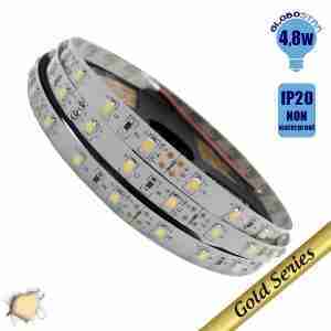 Ταινία LED 4.8 Watt 12 Volt Θερμό Λευκό IP20 GloboStar 18630
