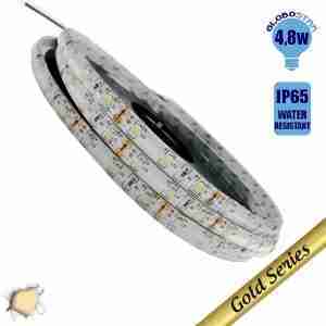 Ταινία LED 4.8 Watt 12 Volt Θερμό Λευκό IP65 Αδιάβροχη GloboStar 22530