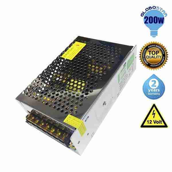 Τροφοδοτικό 200 Watt 12 Volt DC Ρυθμιζόμενο GloboStar 68730