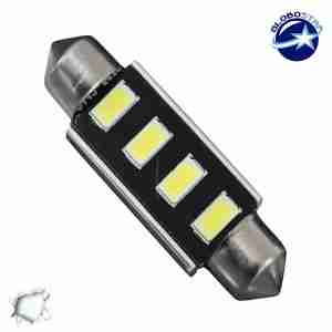 Σωληνωτός LED 42mm Can Bus με 4 SMD 5630 Ψυχρό Λευκό GloboStar 40164