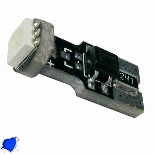 Λαμπτήρας LED T10 Can Bus με 1 SMD 5050 Μπλε GloboStar 24640