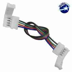 Διπλος Connector 10mm 15cm Για Ταινία LED RGB 7.2 & 14.4 Watt GloboStar 77402