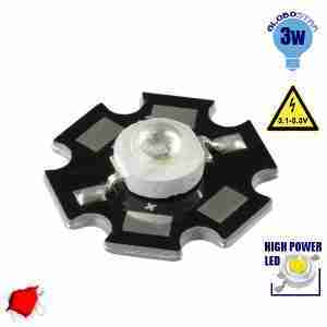 Υψηλής Ισχύος Led 3 Watt Star Κόκκινο GloboStar 88976