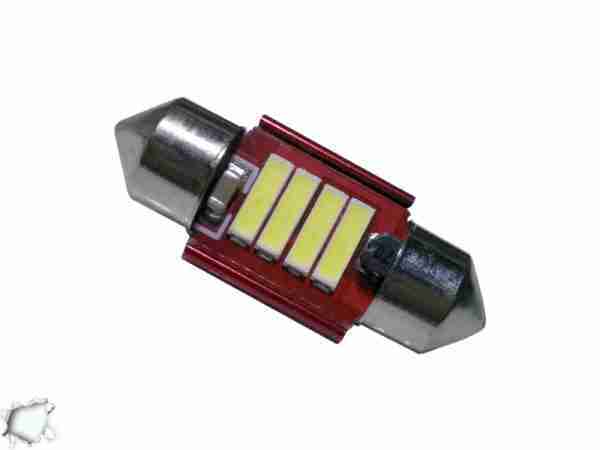Σωληνωτός LED 31mm 12v Can Bus με 4 SMD 7020 6000k GloboStar 55870