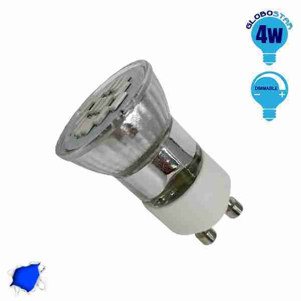 LED Spot GU10 M35 4W 230v Μπλε Dimmable GloboStar 90605