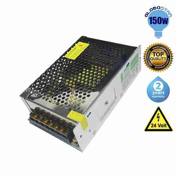 Τροφοδοτικό 150 Watt 24 Volt DC Ρυθμιζόμενο GloboStar 77464