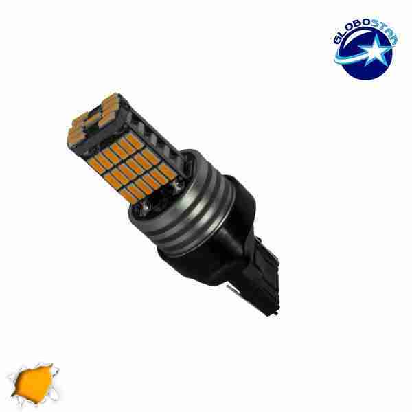 Λαμπτήρας LED T20 7440 με 45 SMD Can Bus 10-30v 4014 Πορτοκαλί GloboStar 40197