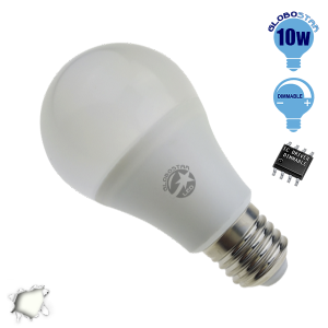 Γλόμπος LED A60 με βάση E27 10 Watt 230v Ημέρας Dimmable GloboStar 01728