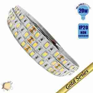 Ταινία LED 20 Watt 12 Volt Θερμό Λευκό IP20 Υπερυψηλής GloboStar 18250
