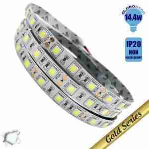 Ταινία LED 14.4 Watt 12 Volt Ψυχρό Λευκό IP20 GloboStar 37630