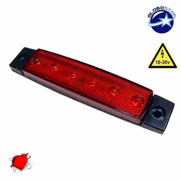 LED Φώτα Όγκου Φορτηγών IP66 Κόκκινο GloboStar 77470