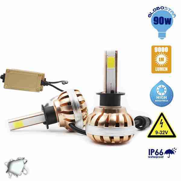 LED HID KIT H1 45 Watt 4500 Lumen 9-32 Volt DC 6000k GloboStar 99700
