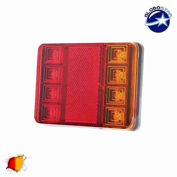 Πίσω Φανάρι Τρέιλερ 8 LED 12 Volt Universal IP66 GloboStar 75494