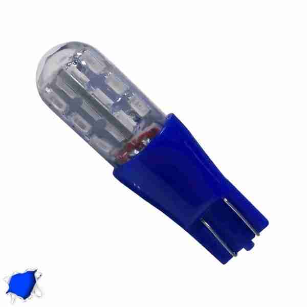 Λαμπτήρας T10 Απλός με 24 SMD 3014 Μπλε Strobe GloboStar 34535