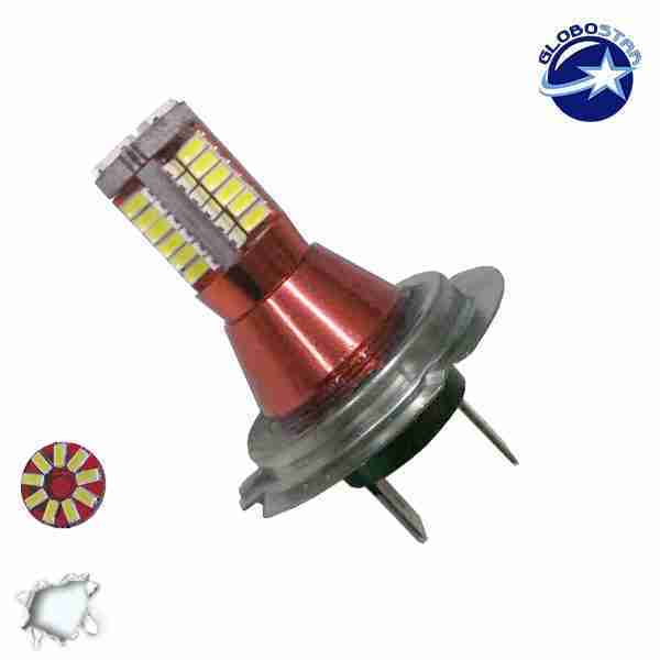 Λαμπτήρας LED H7 Can Bus με 57 SMD 3014 12 Volt 6000k GloboStar 77372