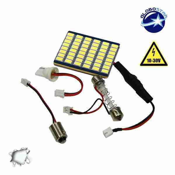 Πλακέτα LED PCB με 48 smd 5630 12-24 Volt Ψυχρό Λευκό GloboStar 40168