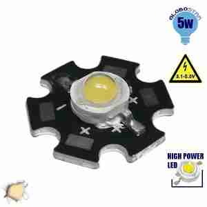 Υψηλής Ισχύος Led 5 Watt Star Θερμό Λευκό GloboStar 47830