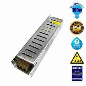 Τροφοδοτικό Slim Series Globostar 100 Watt 12 Volt DC GloboStar 03002