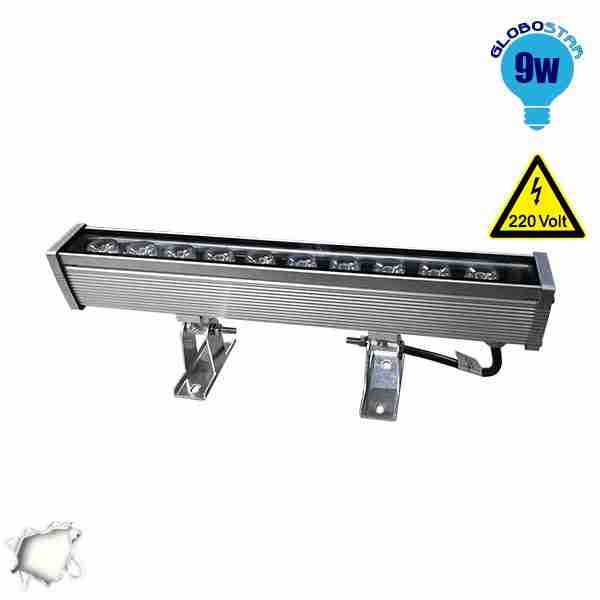 LED Wall Washer 9 Watt 30cm 220v Λευκό Ημέρας GloboStar 05002