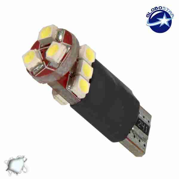 Λαμπτήρας T10 Can Bus με 9 SMD 1210 Ψυχρό Λευκό GloboStar 49100