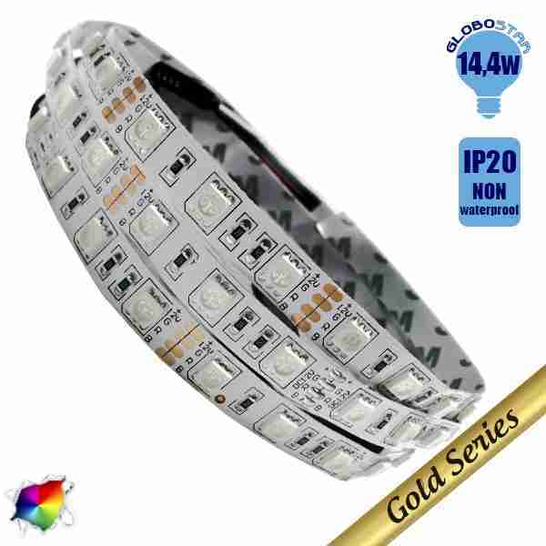 50aa2f globostar led strip gold series 14.4w IP20 RGB