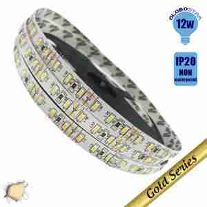 Ταινία LED 120 smd 3014 12 Watt 12 Volt Θερμό Λευκό IP20 GloboStar 63018