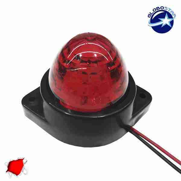 LED Πλευρικά Φώτα Όγκου Φορτηγών BULLET IP66 6 SMD 24 Volt Κόκκινο GloboStar 75481